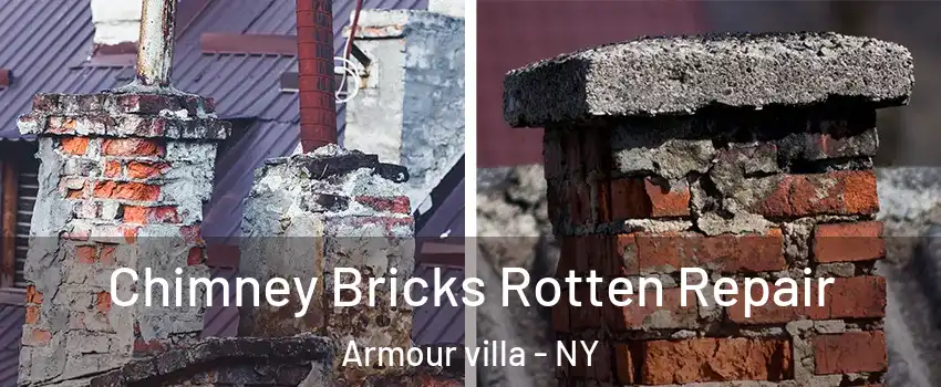 Chimney Bricks Rotten Repair Armour villa - NY