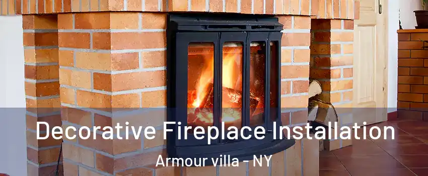 Decorative Fireplace Installation Armour villa - NY