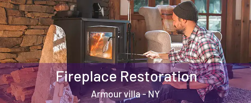 Fireplace Restoration Armour villa - NY
