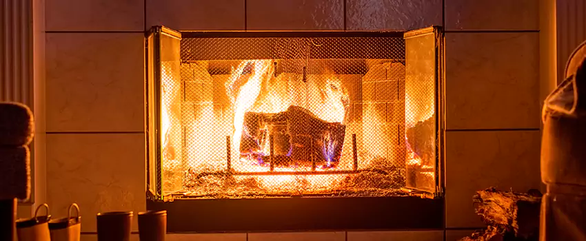 Mendota Hearth Landscape Fireplace Installation in Getty Square, New York